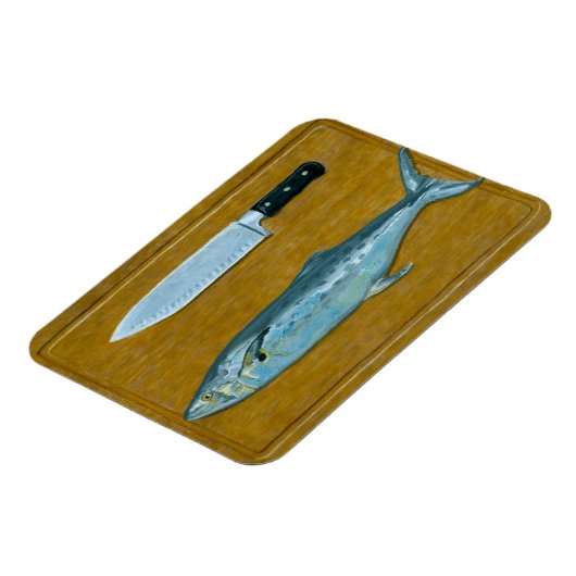 Makrele auf dem Schneidebrett Flexible Magnet (Linke Seite)