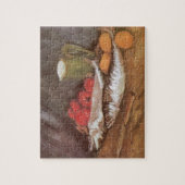 Makrele, Zitronen und Tomaten von Vincent van Gogh Puzzle (Vertikal)