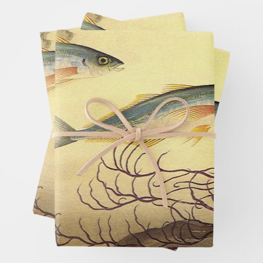 Makrelenfische Schwimmen im Ozean Geschenkpapier Set (Beispiel)