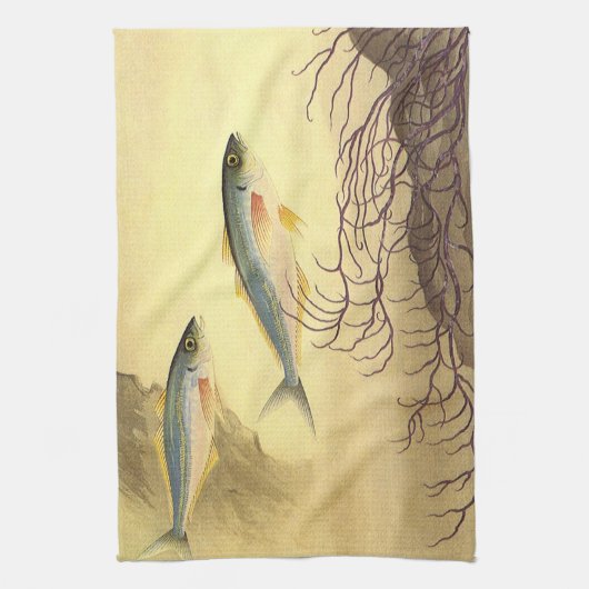 Makrelenfische Schwimmen im Ozean Geschirrtuch (Vertikal)