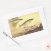 Makrelenfische Schwimmen im Ozean Rechteckiger Aufkleber (Umschlag)