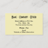 Makrelenfischerei Visitenkarte (Rückseite)