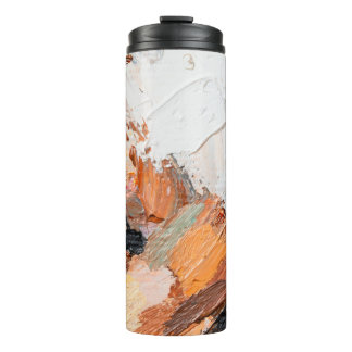 Makro. Abstrakte Kunst. Ausdrucksstark geprägte pa Thermosbecher