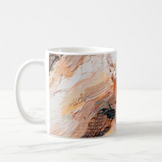 Makro. Abstrakte Kunst. Ausdrucksvolles, geprägtes Kaffeetasse (Links)