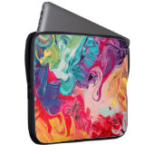 Makro aus verschiedenen Ölfarben nah. farbe Laptopschutzhülle (Vorne Rechts)