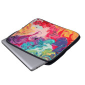 Makro aus verschiedenen Ölfarben nah. farbe Laptopschutzhülle (Vorne Knopf)