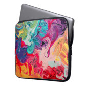 Makro aus verschiedenen Ölfarben nah. farbe Laptopschutzhülle (Vorderseite Links)