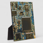 Makro Blaue Leiterplatte | PCB Foto Fotoplatte (Seite)