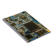 Makro Blaue Leiterplatte | PCB Foto Notizblock (Rechte Seite)