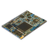 Makro Blaue Leiterplatte | PCB Foto Notizblock (Linke Seite)