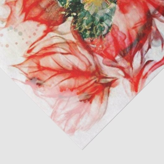 Makro-Blossom in ausgeblendetem Rot Seidenpapier (Ausschnitt)