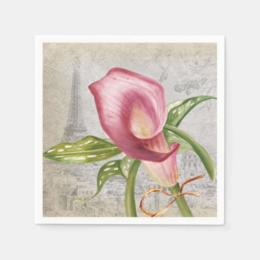 Makro Blume Calla Lily Serviette (Vorderseite)