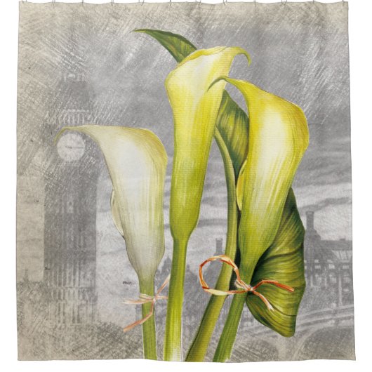 Makro Blume Duschvorhang (Vorderseite)