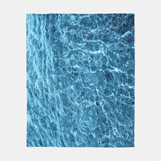 Makro Bubbling Blue Sea Foto Fleecedecke (Vorderseite)
