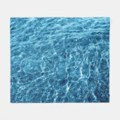 Makro Bubbling Blue Sea Foto Fleecedecke (Vorderseite (Horizontal))