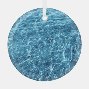 Makro Bubbling Blue Sea Foto Ornament Aus Glas