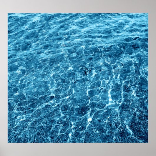 Makro Bubbling Blue Sea Foto Poster (Vorne)