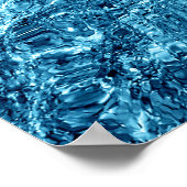 Makro Bubbling Blue Sea Foto Poster (Ecke)