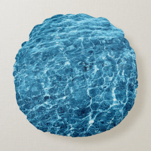 Makro Bubbling Blue Sea Foto Rundes Kissen