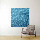 Makro Bubbling Blue Sea Foto Wandteppich (Beispiel)