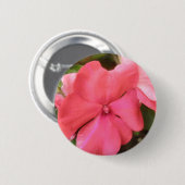 Makro-Button für die rosa Eingeweihte Blume Button (Vorne & Hinten)