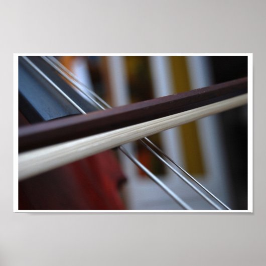 Makro Cello Strings und Bow Poster (Vorne)