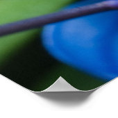 Makro der blauen Schneefall-Blume Poster (Ecke)