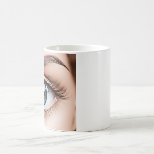 Makro der weiblichen Augen Kaffeetasse (Mittel)