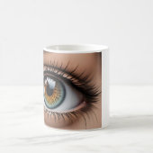 Makro der weiblichen Augen Kaffeetasse (Mittel)