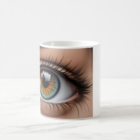 Makro der weiblichen Augen Kaffeetasse (Mittel)