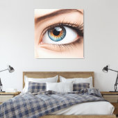 Makro der weiblichen Augen Leinwanddruck (Insitu (Schlafzimmer))