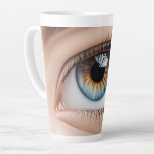 Makro der weiblichen Augen Milchtasse