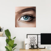 Makro der weiblichen Augen Poster (Heimbüro)