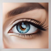 Makro der weiblichen Augen Poster (Vorne)