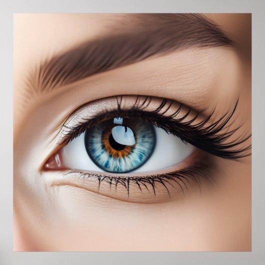 Makro der weiblichen Augen Poster (Vorne)