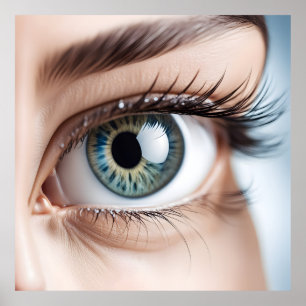 Makro der weiblichen Augen Poster