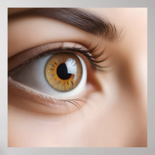 Makro der weiblichen Augen Poster