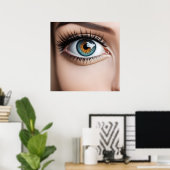 Makro der weiblichen Augen Poster (Heimbüro)