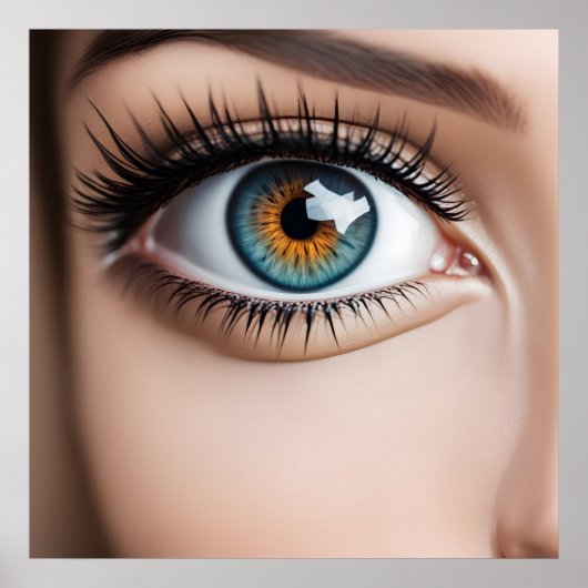 Makro der weiblichen Augen Poster (Vorne)