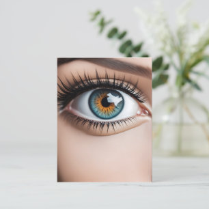 Makro der weiblichen Augen Postkarte