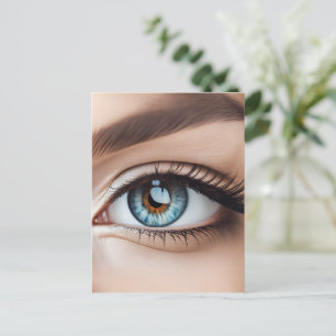 Makro der weiblichen Augen Postkarte