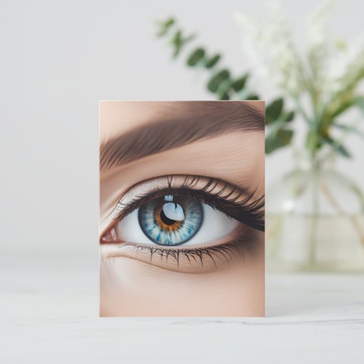 Makro der weiblichen Augen Postkarte (Stehend Vorderseite)
