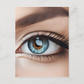 Makro der weiblichen Augen Postkarte (Vorderseite)