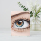 Makro der weiblichen Augen Postkarte (Stehend Vorderseite)