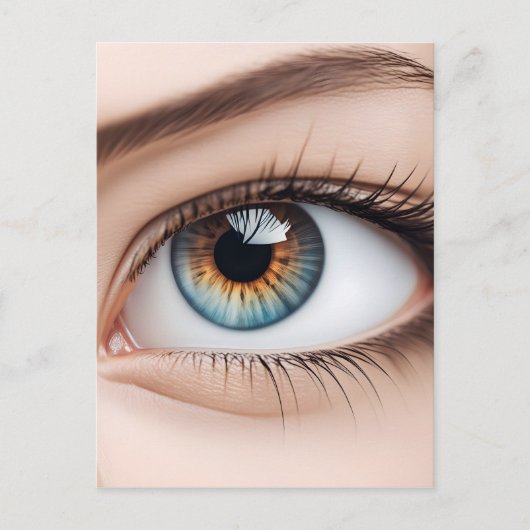 Makro der weiblichen Augen Postkarte (Vorderseite)