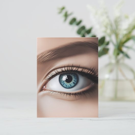 Makro der weiblichen Augen Postkarte (Stehend Vorderseite)