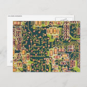 Makro-Foto der Schalttafel Postkarte (Vorne/Hinten)