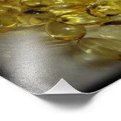 Makro-Foto-Öltabletten Fotodruck (Ecke)