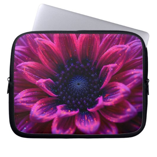 Makro Fuchsiennebel 10 Zoll Laptopschutzhülle (Vorderseite)