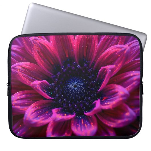 Makro Fuchsiennebel 15 Zoll Laptopschutzhülle (Vorderseite)